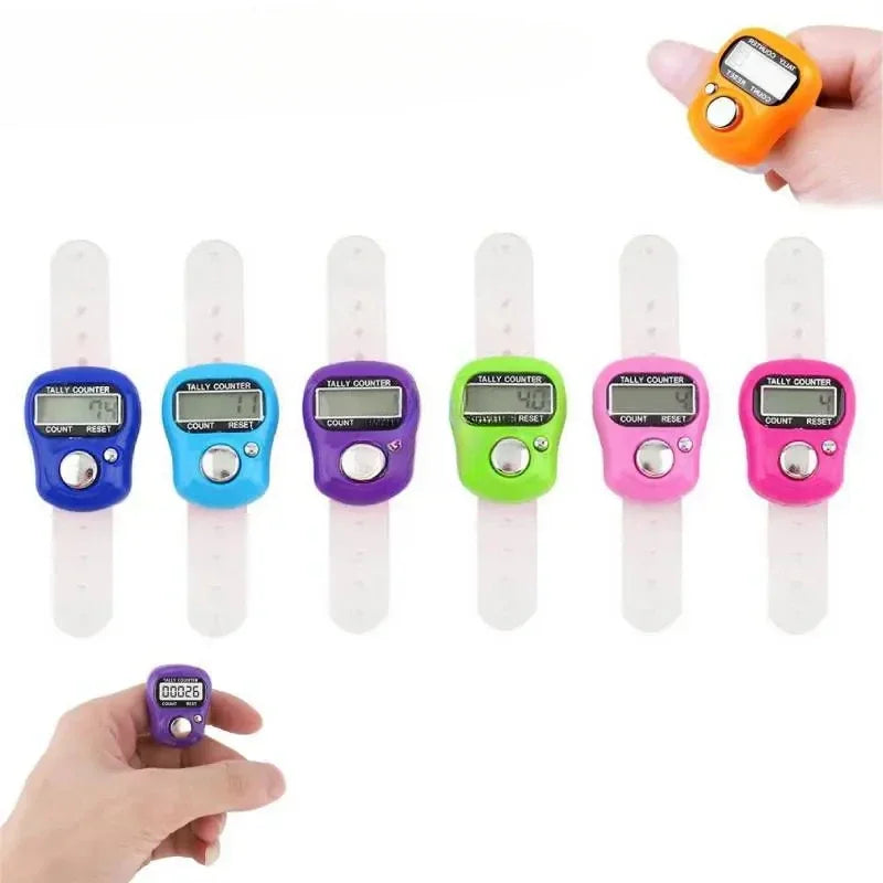 Mini LED Digital Finger Counter – Islamic Tally Bead Clicker Ring Digital Tally Counter Qme