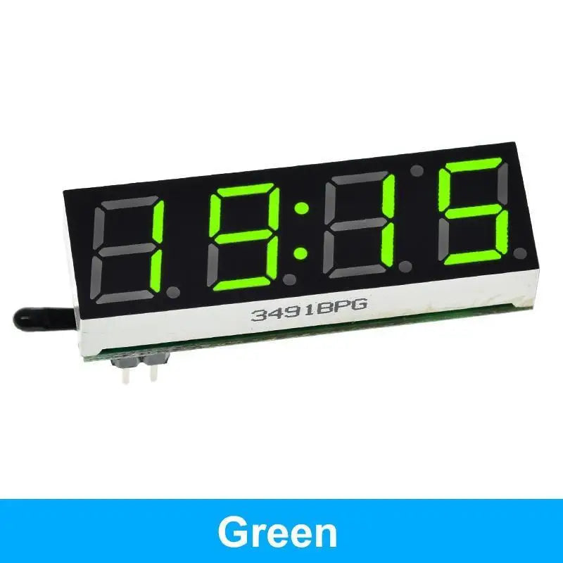 Digital Clock Temperature Voltage Module – DIY Car Voltmeter Car Voltmeter Module Qme Green