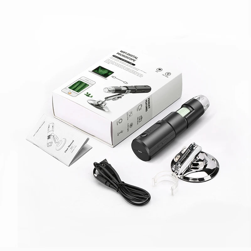 WiFi Digital Microscope 50X–1000X Skin & Scalp Analyzer WiFi Digital Microscope Qst With Box