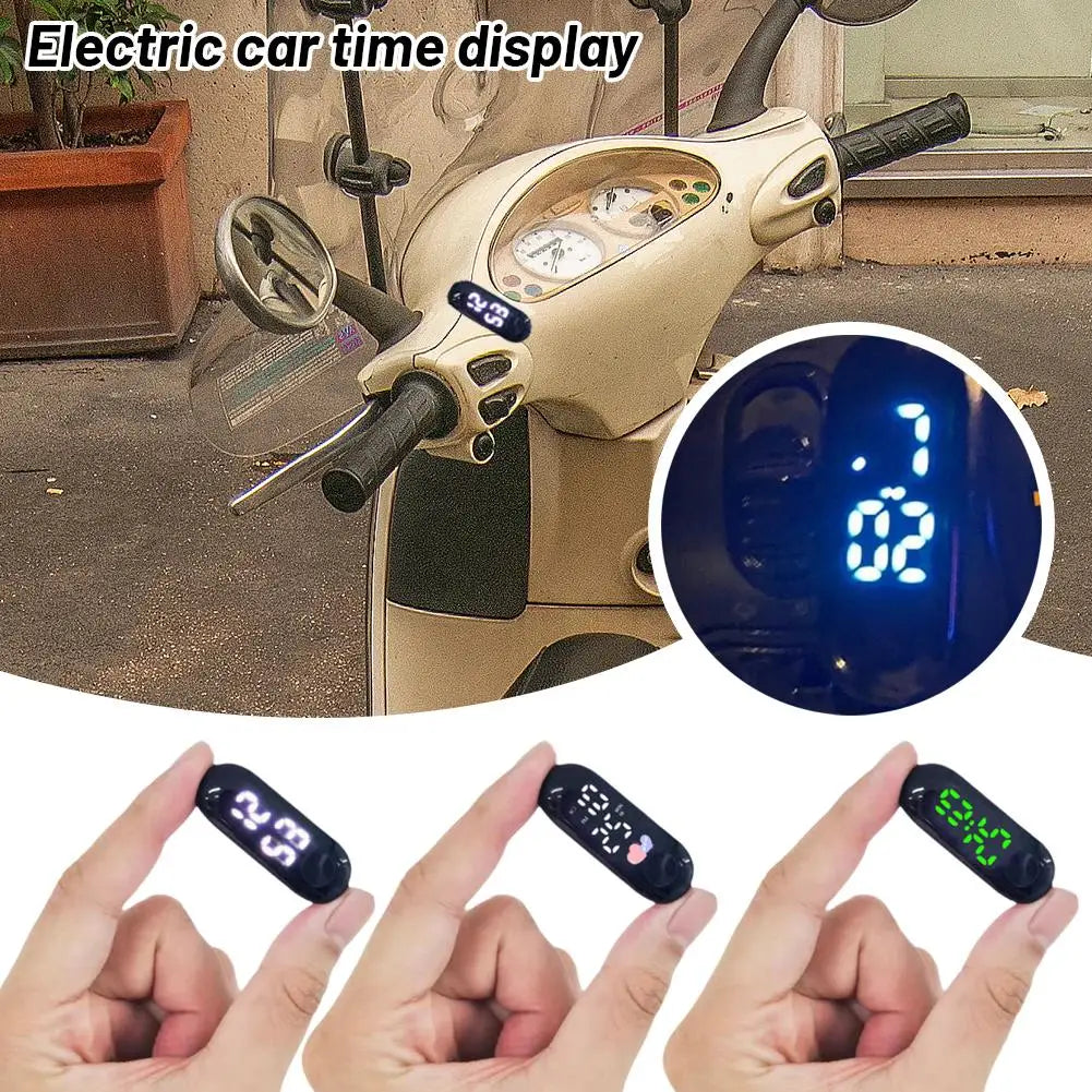 Waterproof Onboard Digital LED Clock for Motorcycle & Scooter Onboard Vehicle Clock Qme