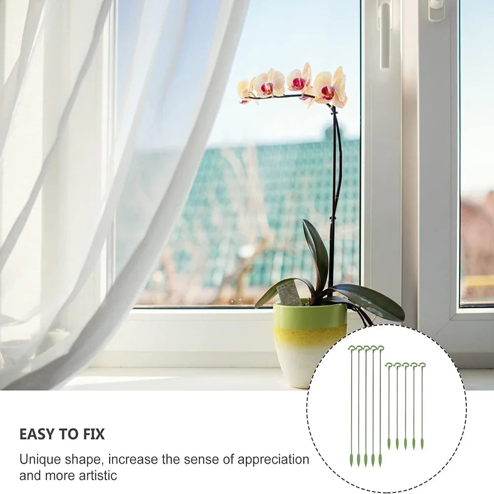 Garden Flower Support Pole Plant Stake Stand – Anti-Lodging Plant Support Stake Qme