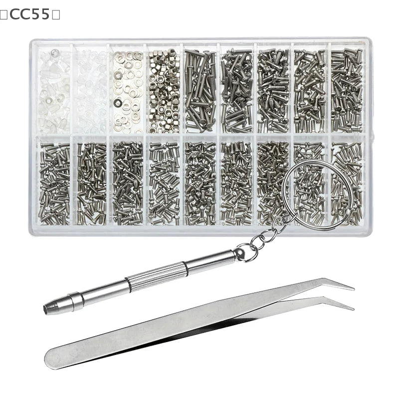 18-in-1 Eyeglass Repair Kit – Screws, Nose Pads & Tools Eyeglass Repair Kit Qst