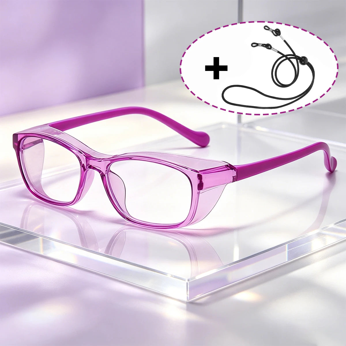 VOPHA Kids Safety Goggles – Anti-Fog, Side Shield & Strap Kids Safety Goggles Qst Purple