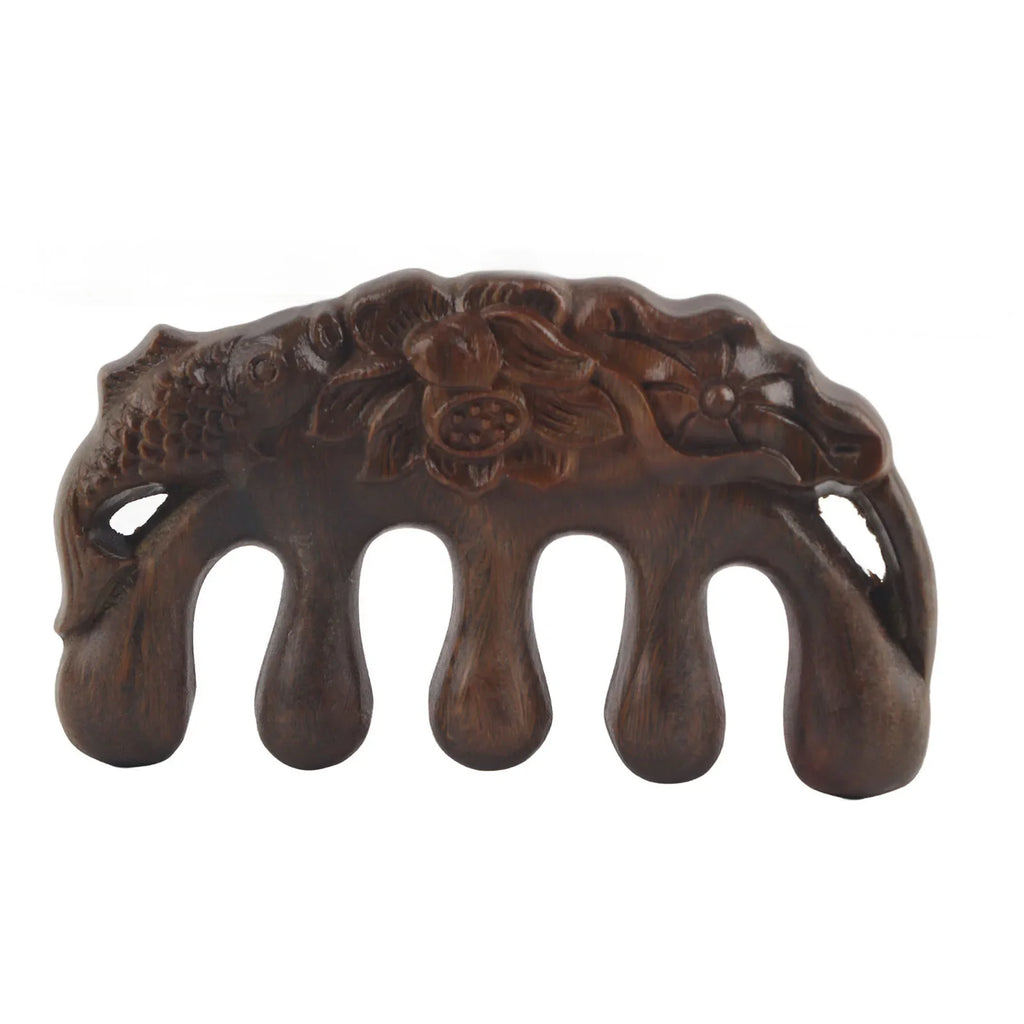 Wide Tooth Sandalwood Scalp Massage Comb – Head & Neck Scalp Massage Comb Qme as pic 220V-240V EU Plug