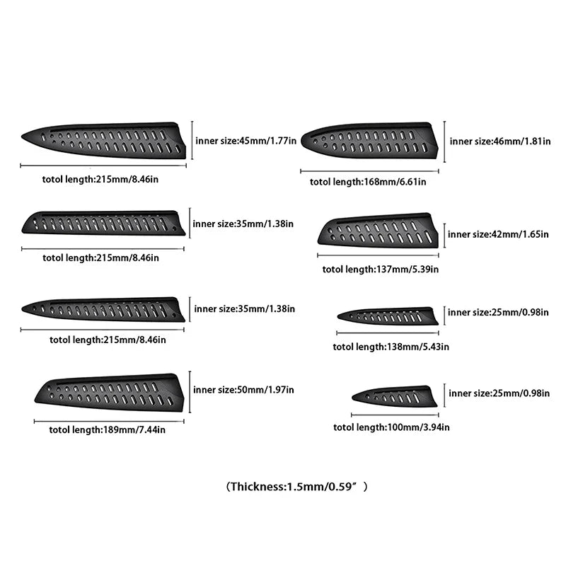 Kitchen Knife Blade Sheaths – Plastic Protective Covers Knife Blade Sheath Qme