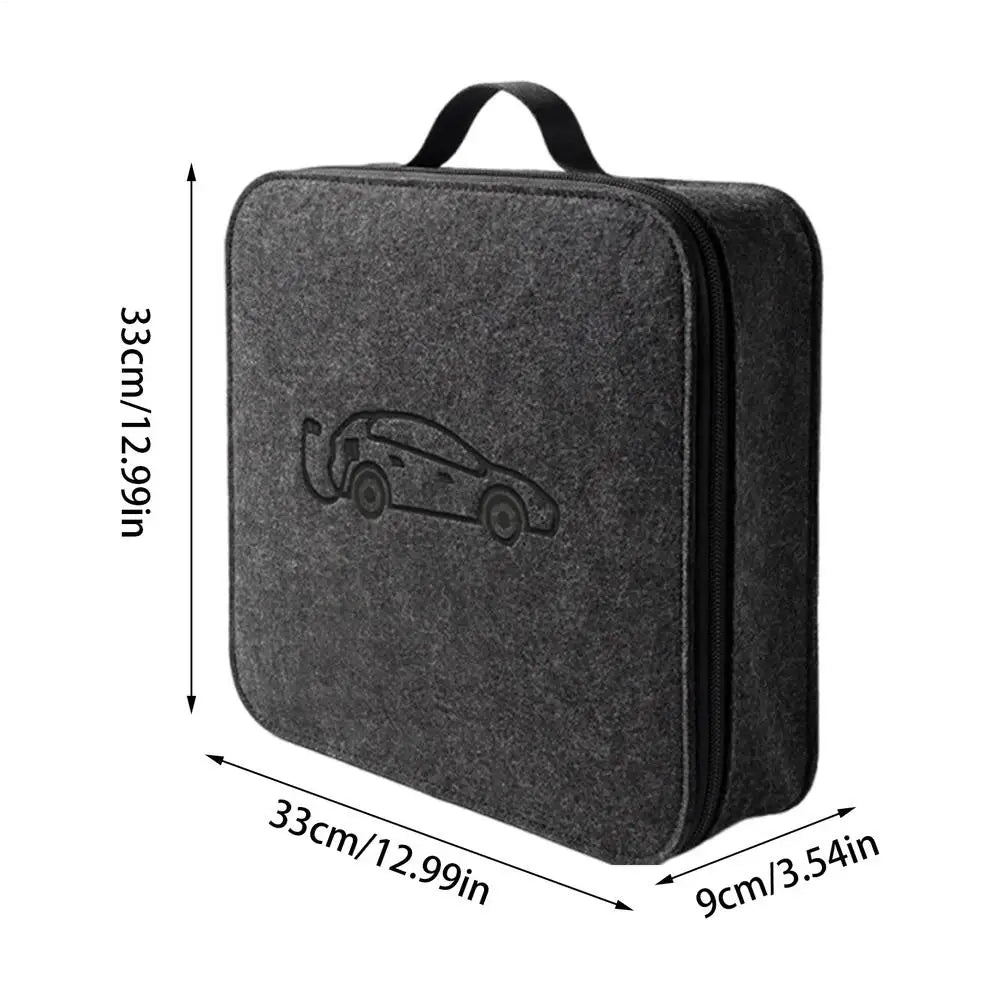 Weatherproof Felt EV Charging Cable Storage Bag & Organizer EV Charger Storage Bag Qst 2