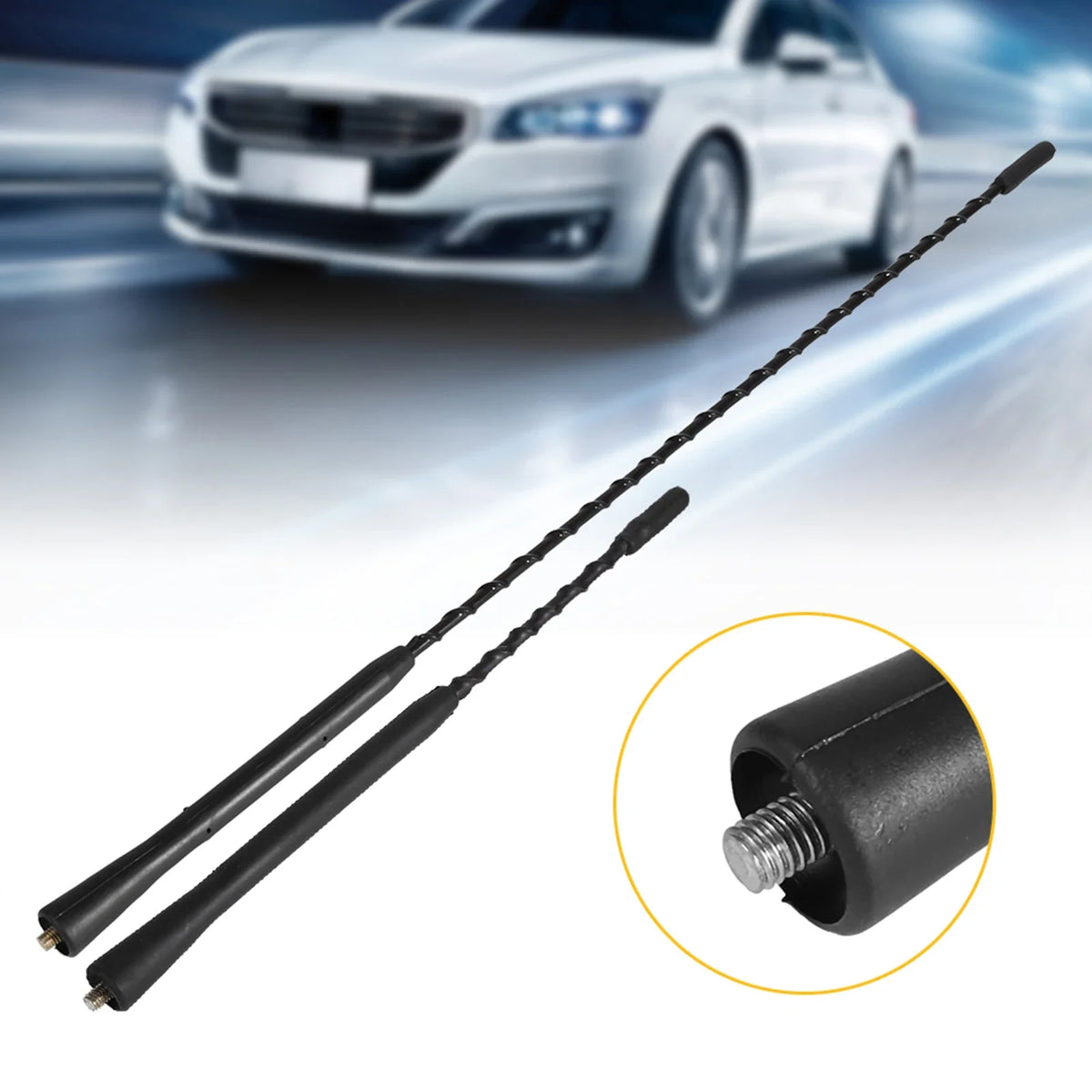 Universal Car Roof Mast Antenna FM AM Stereo Radio Booster Car Radio Antenna Qme