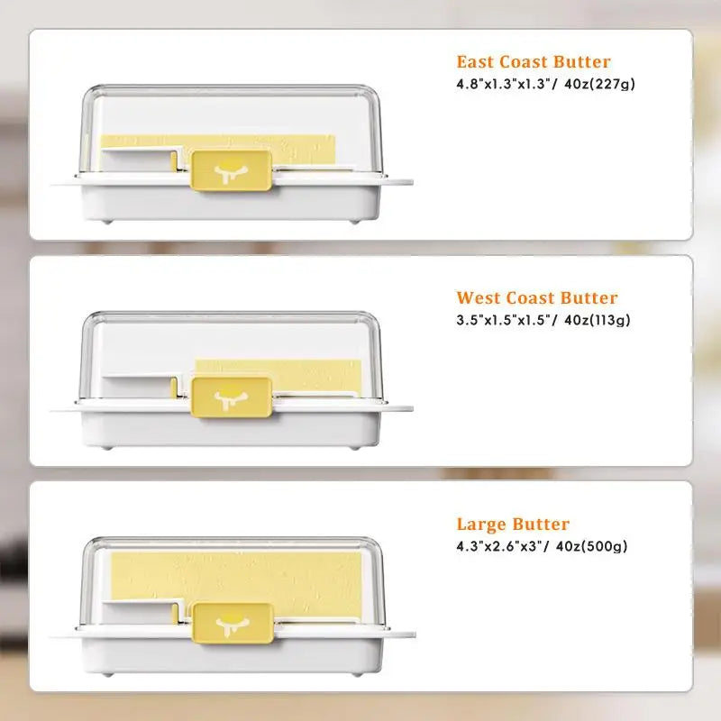 Countertop Butter & Cheese Keeper Box with Lid and Knife Butter & Cheese Keeper Qme