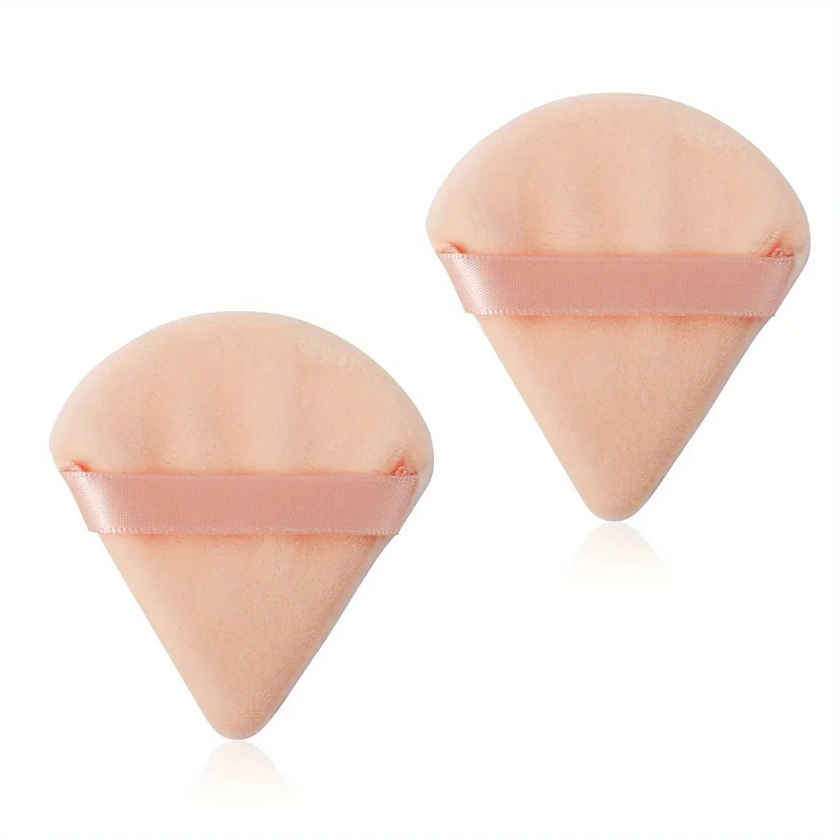 Triangular Fan-Shaped Powder Puff Sponge Finger Pad Powder Puff Sponge Qme Light Beige