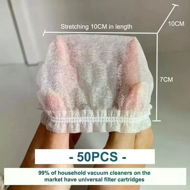 50-Pack Disposable Non-Woven Filters for Vertical Vacuums Vacuum Cleaner Filters Qme