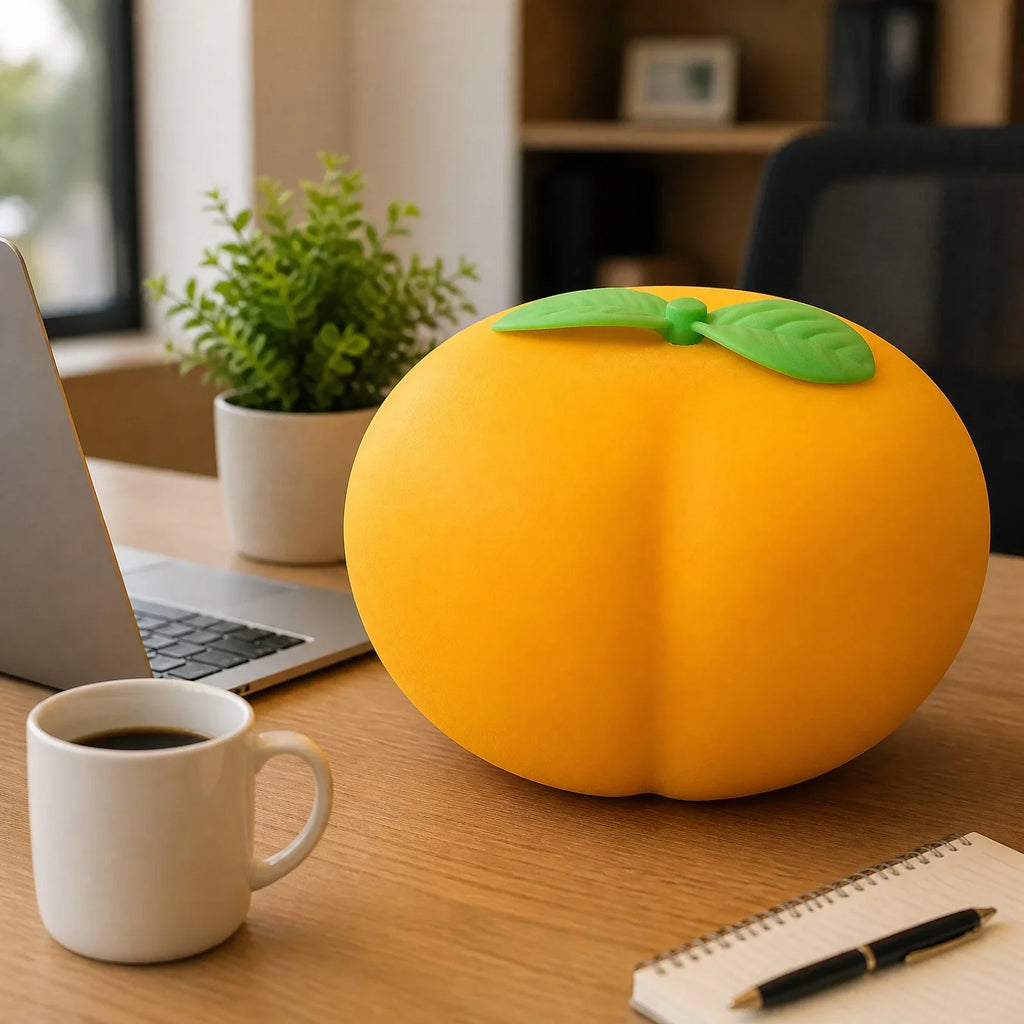 Large Simulated Peach Soft Squeeze Toy – Novelty Desk Toy Novelty Squeeze Toy Qme