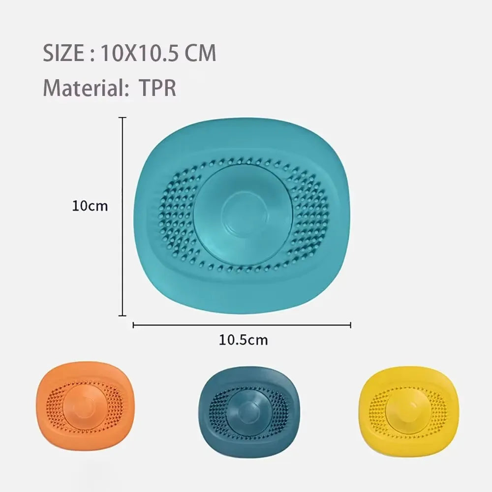 Silicone Anti-Clog Bathtub & Floor Drain Plug | 4 Colors Silicone Drain Plug Qme