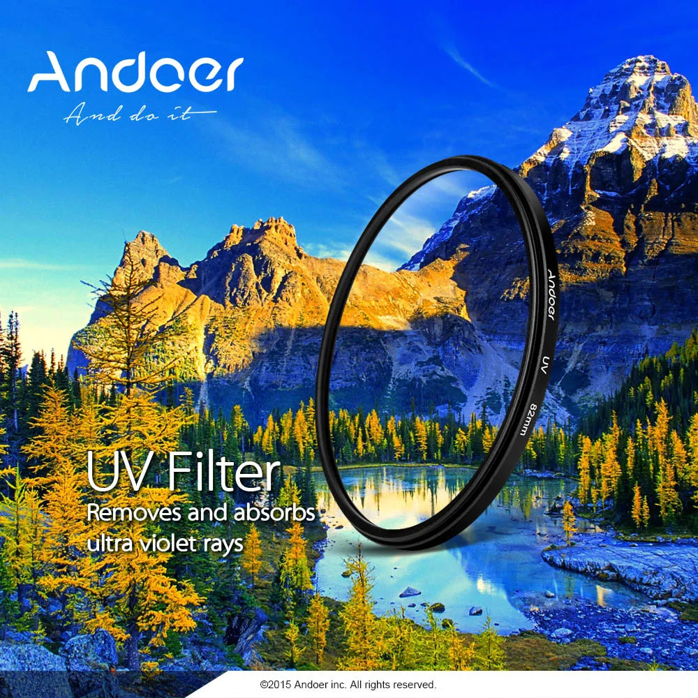 Andoer 72mm UV CPL ND8 Lens Filter Kit for DSLR Cameras Camera Lens Filter Kit Qst