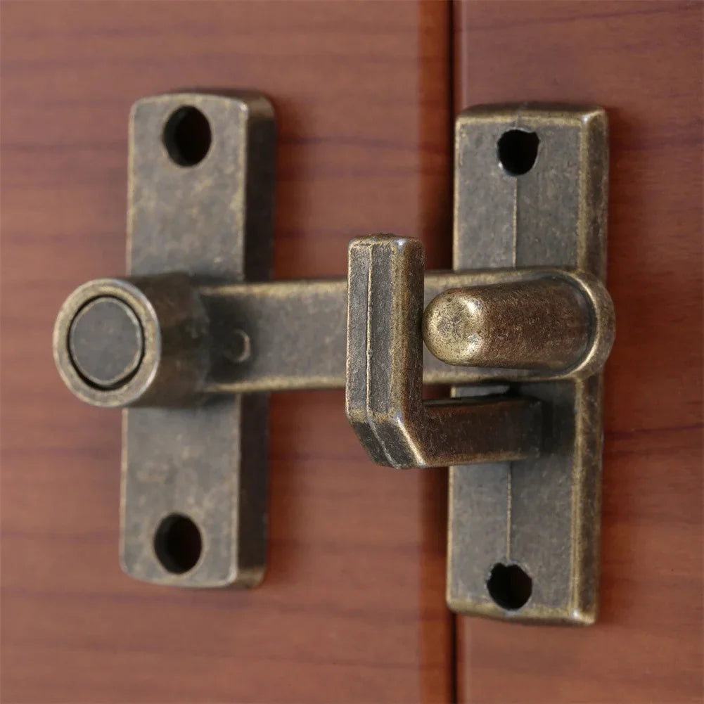 Antique Bronze Sliding Bolt Lock | Retro Vintage Door Latch Sliding Bolt Lock Qme