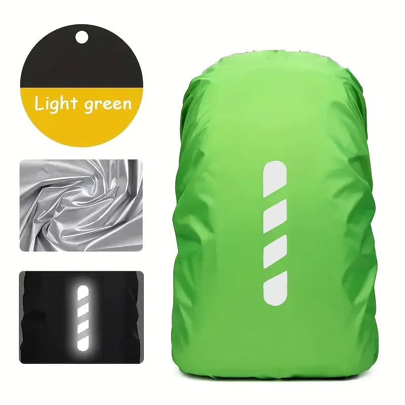 Reflective Waterproof Backpack Rain Cover – Cycling & Hiking Backpack Rain Cover Qme Green