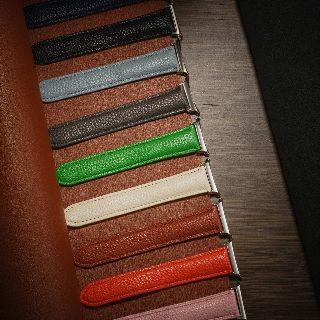 Leather Magnetic Strap for Samsung Galaxy Watch Ultra 47mm Leather Watch Strap Qme