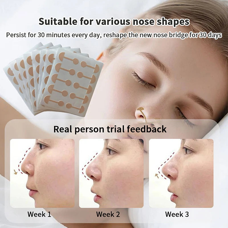 Invisible Nose Slimming Strips – Skin-Tone Patches 50/100 Pcs Nose Contour Strips Qst