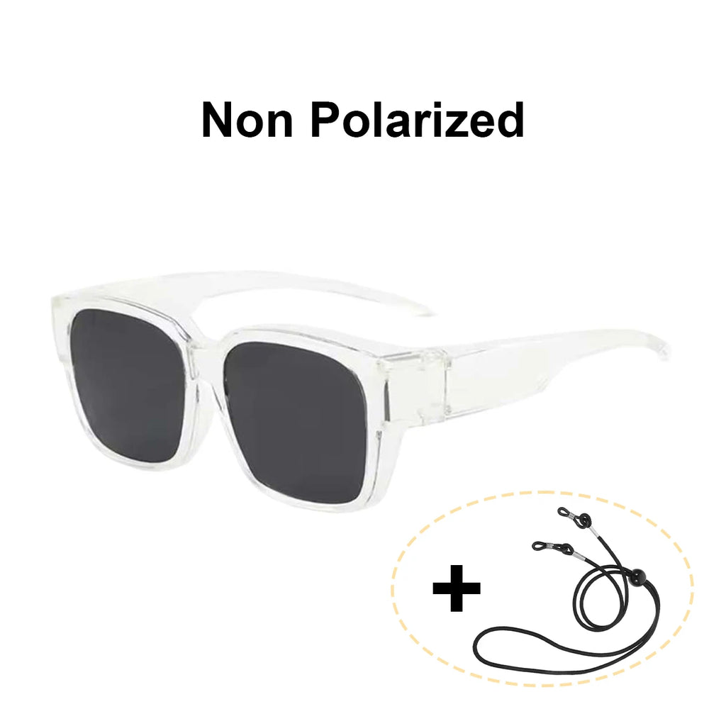 VOPHA Polarized Fit-Over Sunglasses UV400 Unisex | T02 Polarized Sunglasses Qst Transparent black
