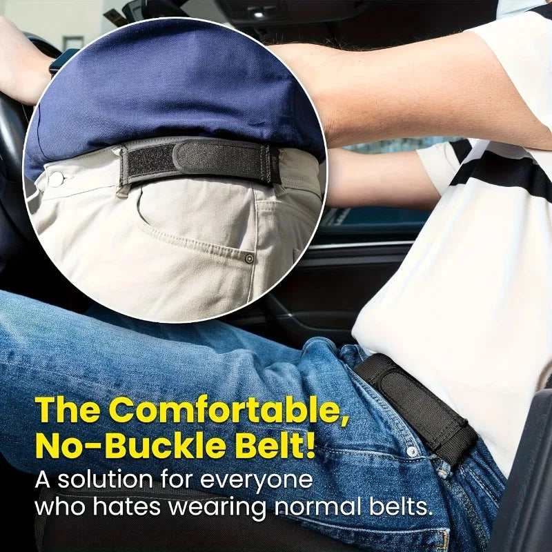 Adjustable Elastic No-Buckle Invisible Belt for Jeans & Pants Elastic Invisible Belt Qme