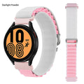 Nylon Quick Release Strap for Samsung Galaxy Watch 4 5 6 | 15 Colors Watch Band Qme 15White Pink 20mm