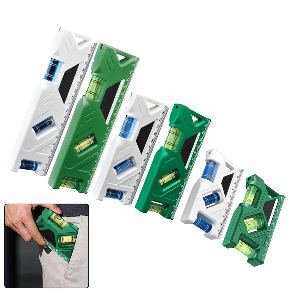 Magnetic Bubble Level Ruler & Angle Gauge | 3 Sizes, 6 Colors Magnetic Level Gauge Qme