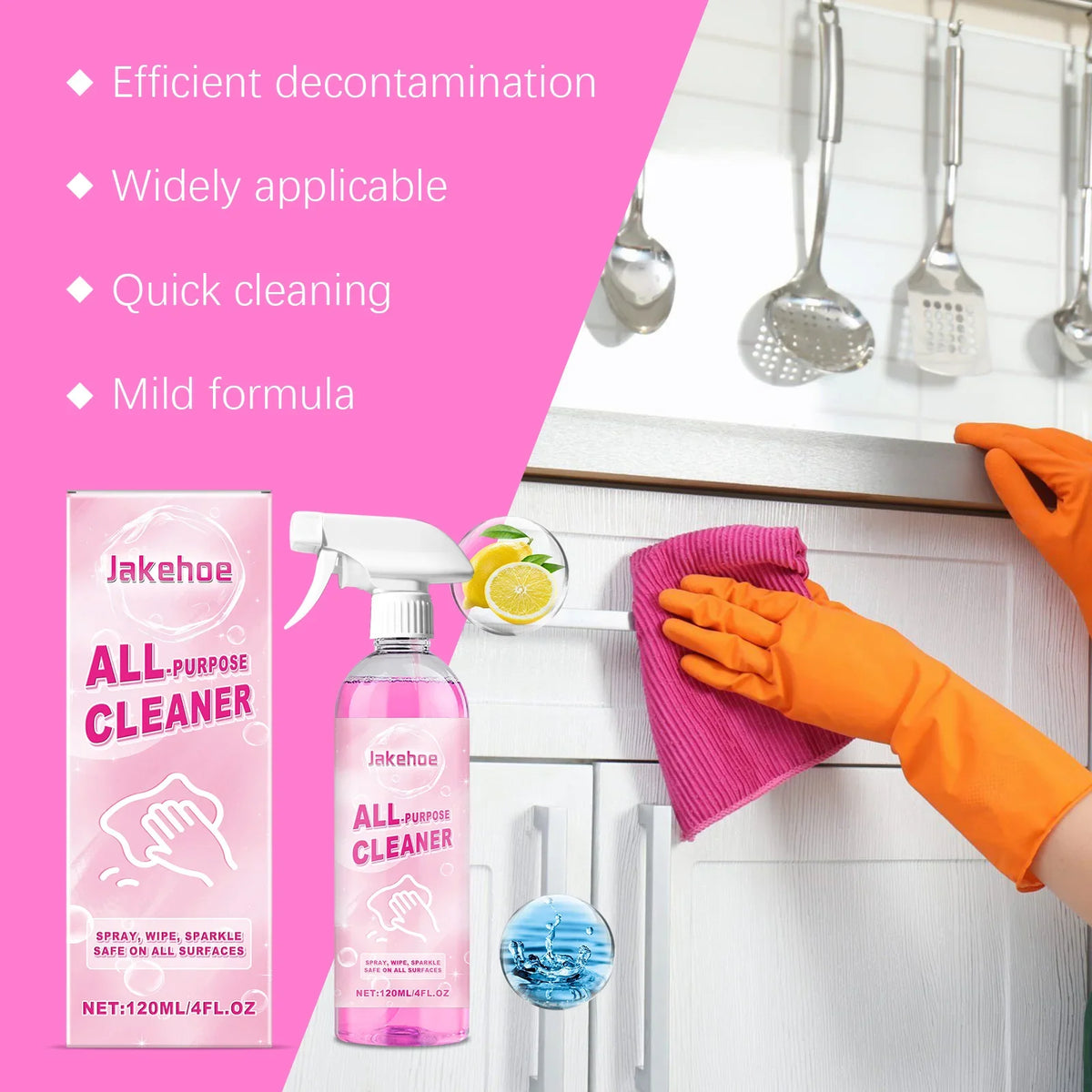 Multi-Functional All-in-One Household Cleaner – 3 Scents Household Cleaner Qme