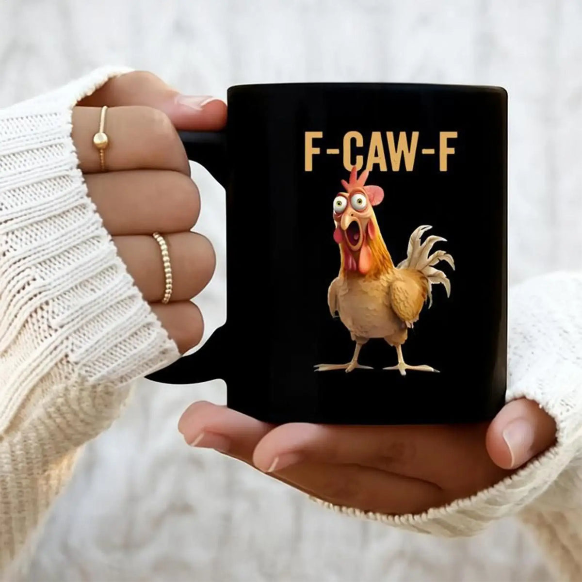 Ceramic Rooster Mug – Funny Novelty Coffee Cup | 350ml Novelty Ceramic Mug Qme