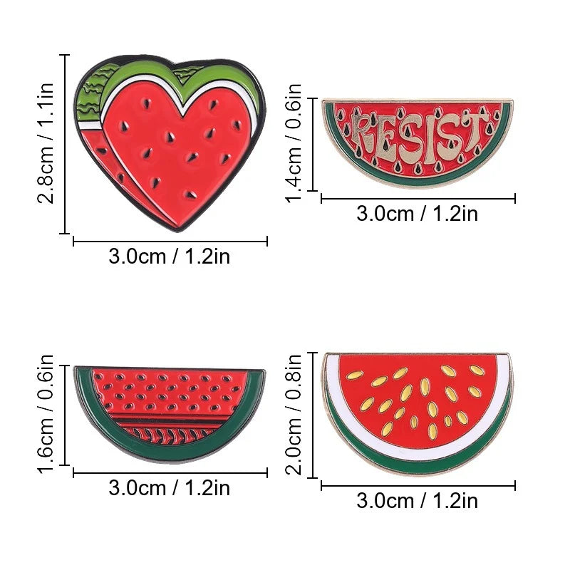 Watermelon Enamel Brooch – Cartoon Fruit Lapel Pin Enamel Lapel Pin Qme