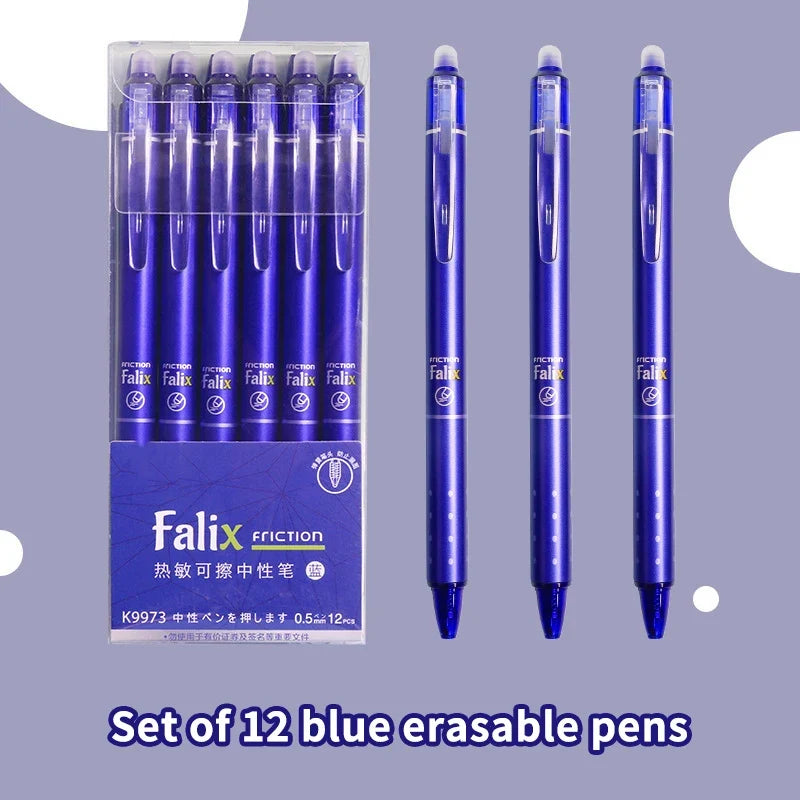 Erasable Gel Press Ballpoint Pens – School & Office Stationery Erasable Gel Pen Qme Blue