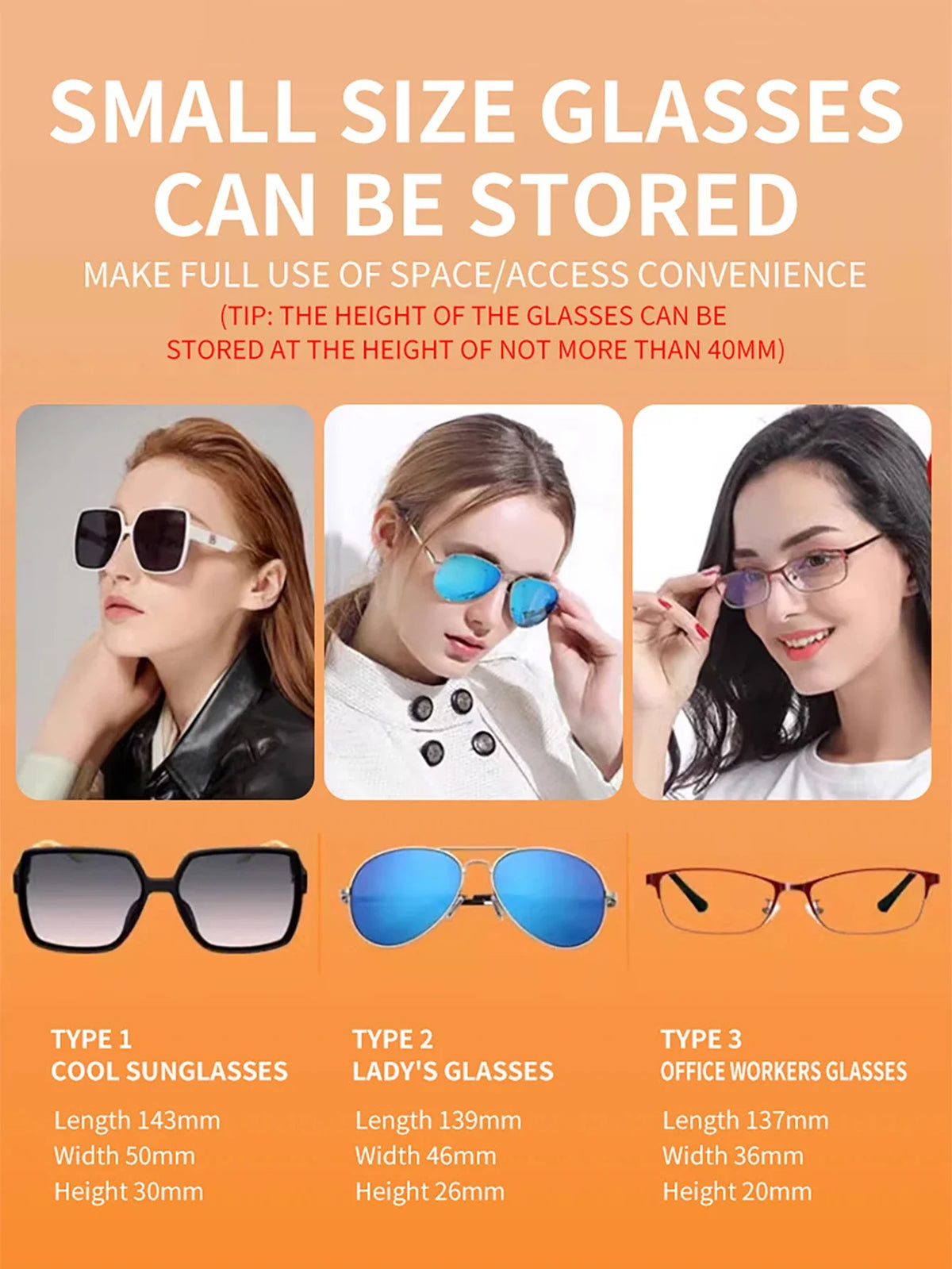 Magnetic Sun Visor Sunglasses Case & Glasses Holder for Car Car Glasses Holder Qme