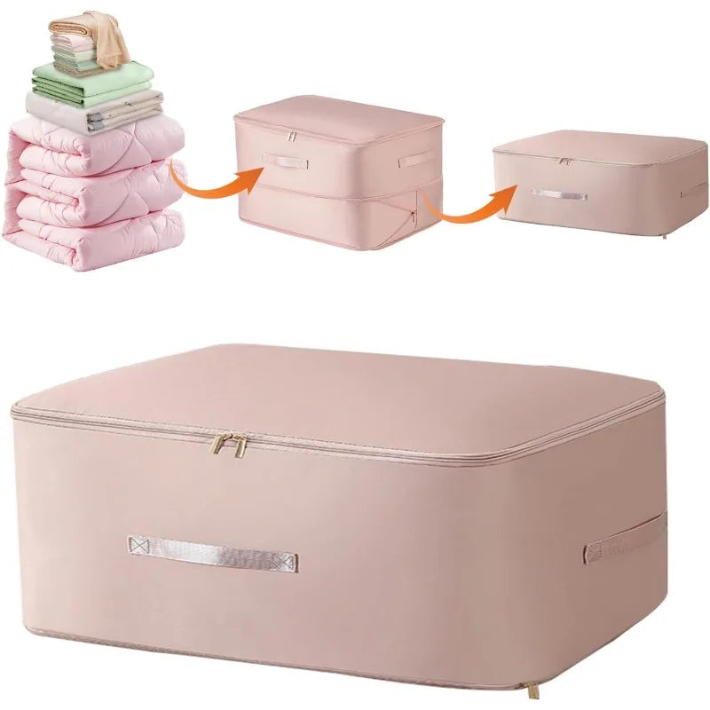 Self-Compressing Vacuum Storage Bags | Heavy Duty Space Saver Compression Storage Bag Qme