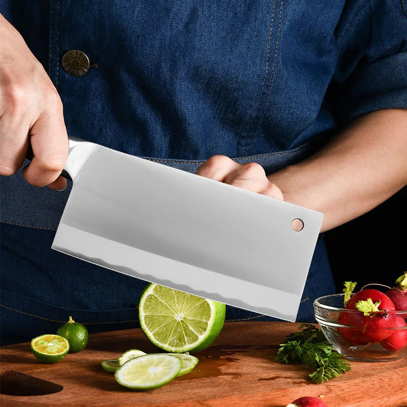InLeung Stainless Steel Meat & Vegetable Cleaver Chef Knife Kitchen Cleaver Knife Qst