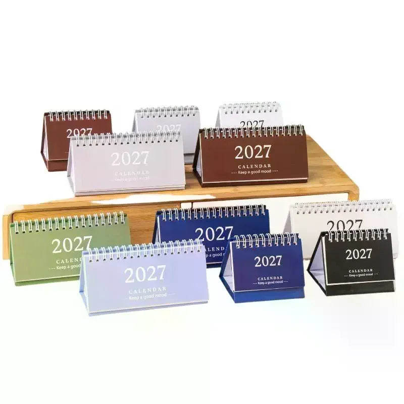 2027 Mini Standing Desk Calendar – Coil Flip Monthly Planner Desk Calendar Qme