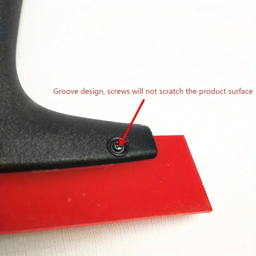 Car Window Rubber Squeegee & Ice Scraper – Black & Red Car Ice Scraper Qme