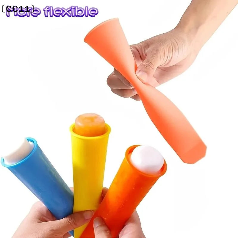 Reusable Silicone Popsicle Molds with Lids – Leak-Proof Set of 6 Popsicle Mold Set Qme