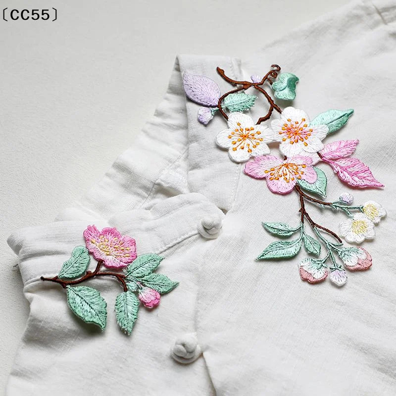 Flower Embroidery Iron-On Patch for Clothes, Bags & Jeans Embroidery Iron-On Patch Qst