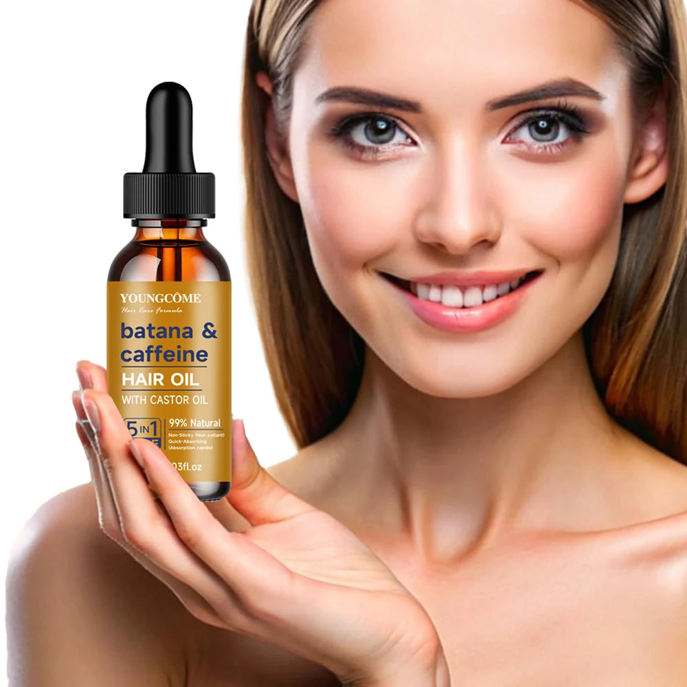 YOUNGCOME Batana & Caffeine Hair Oil – Nourish & Strengthen Hair Treatment Oil Qst