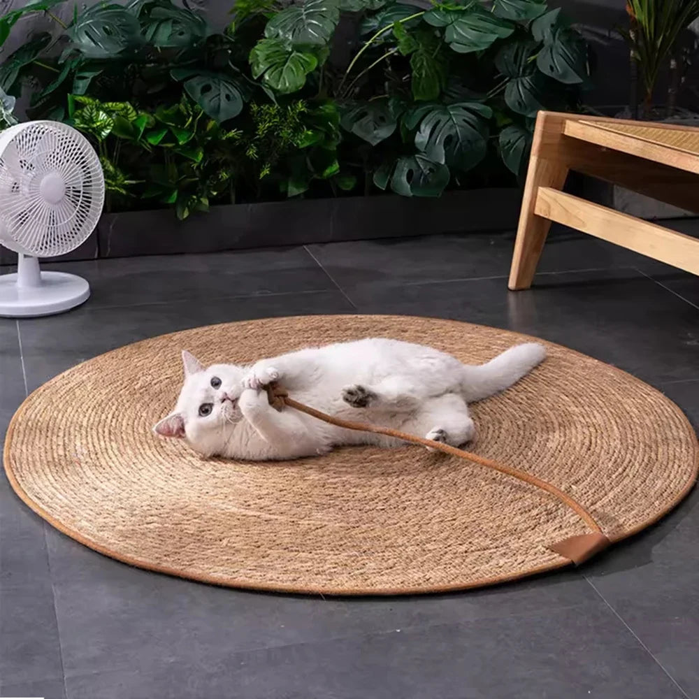 Rattan Cat Scratcher Mat Board – Nail Care & Furniture Guard Cat Scratcher Mat Qme