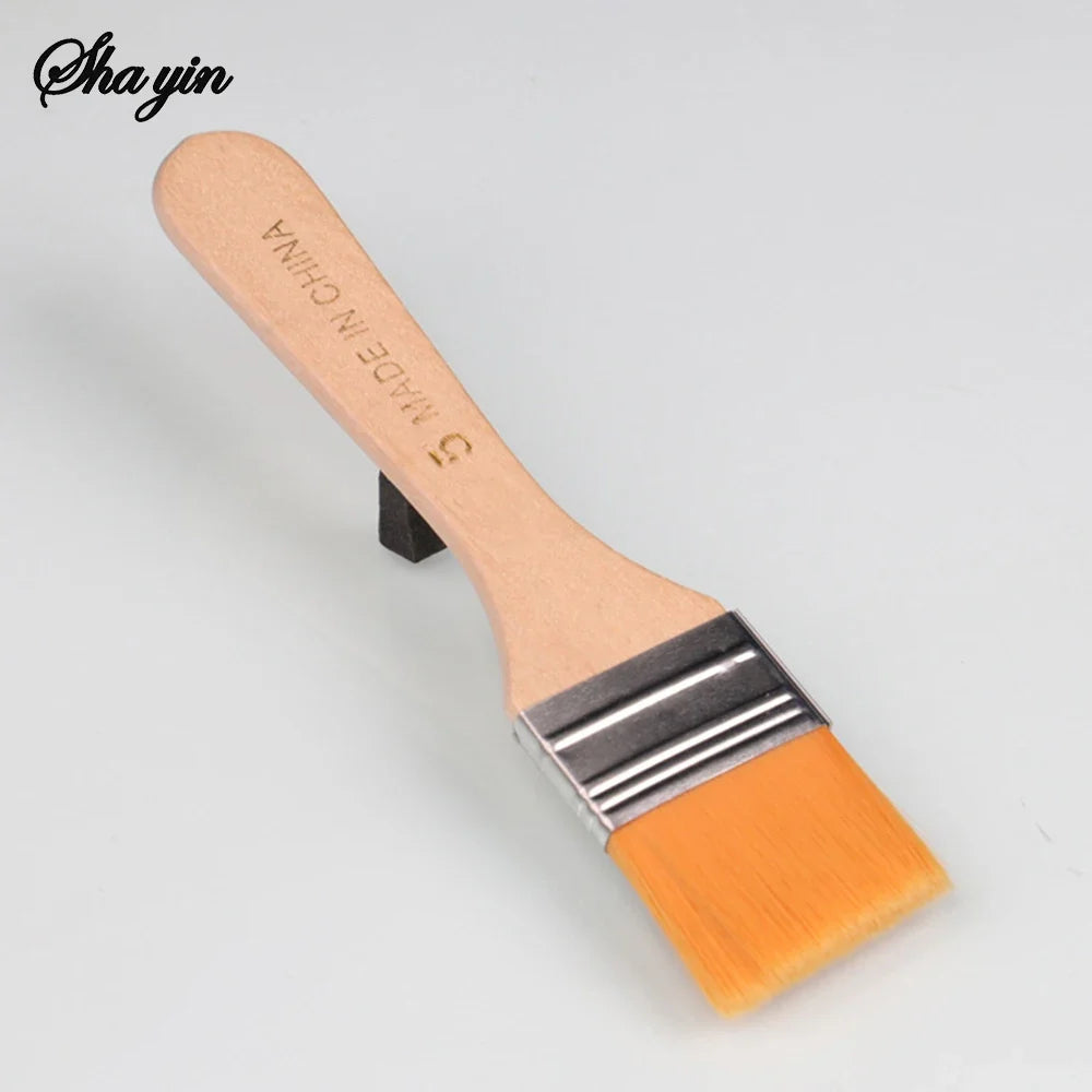 Oil Painting Brush Set – Nylon Bristles & Wooden Handle Oil Painting Brush Set Qme
