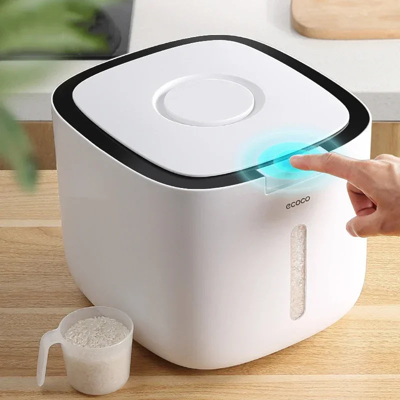 Nano Bucket Rice Storage Container Flip Lid Food Bin Rice Storage Container Qme