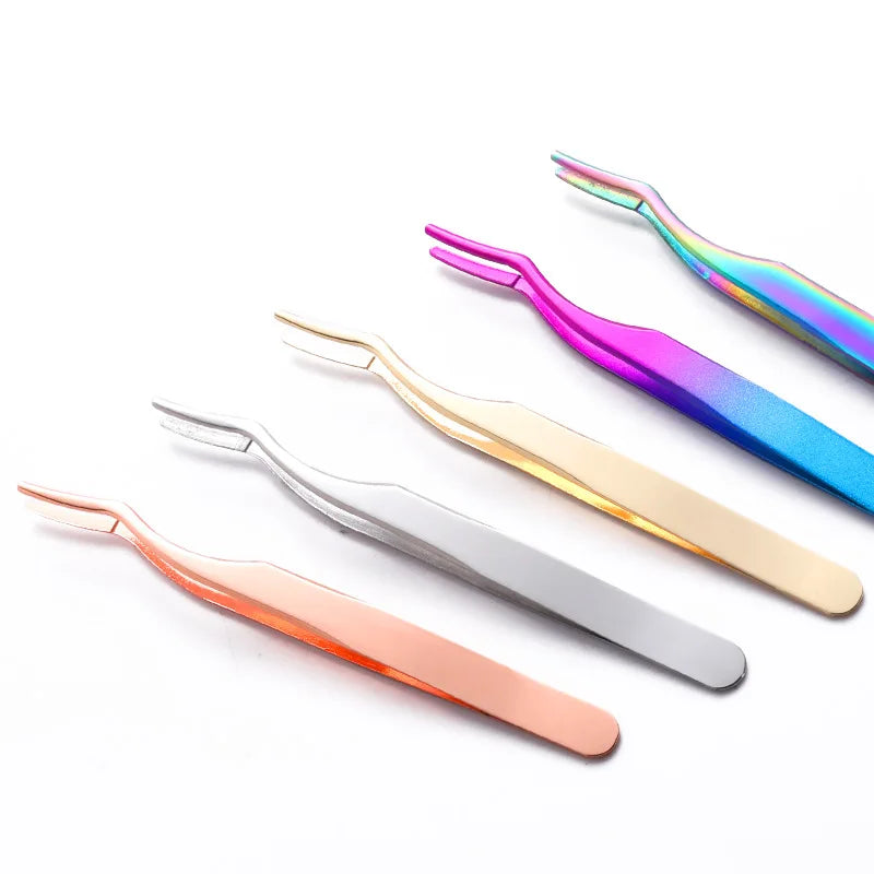 Eyelash Tweezers & Lash Applicator – Stainless Steel Makeup Tool Lash Applicator Tweezers Qme