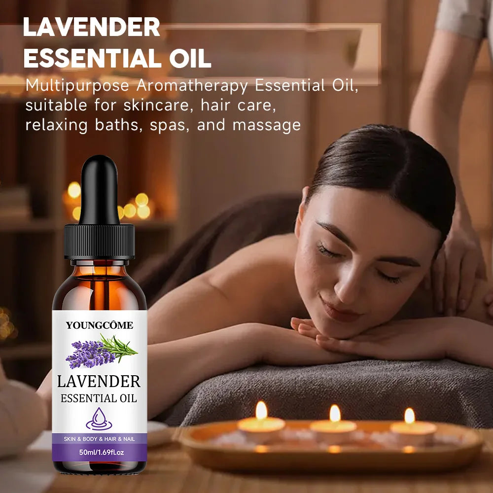 YOUNGCOME Lavender Essential Oil – Skin, Hair & Aromatherapy Lavender Essential Oil Qst