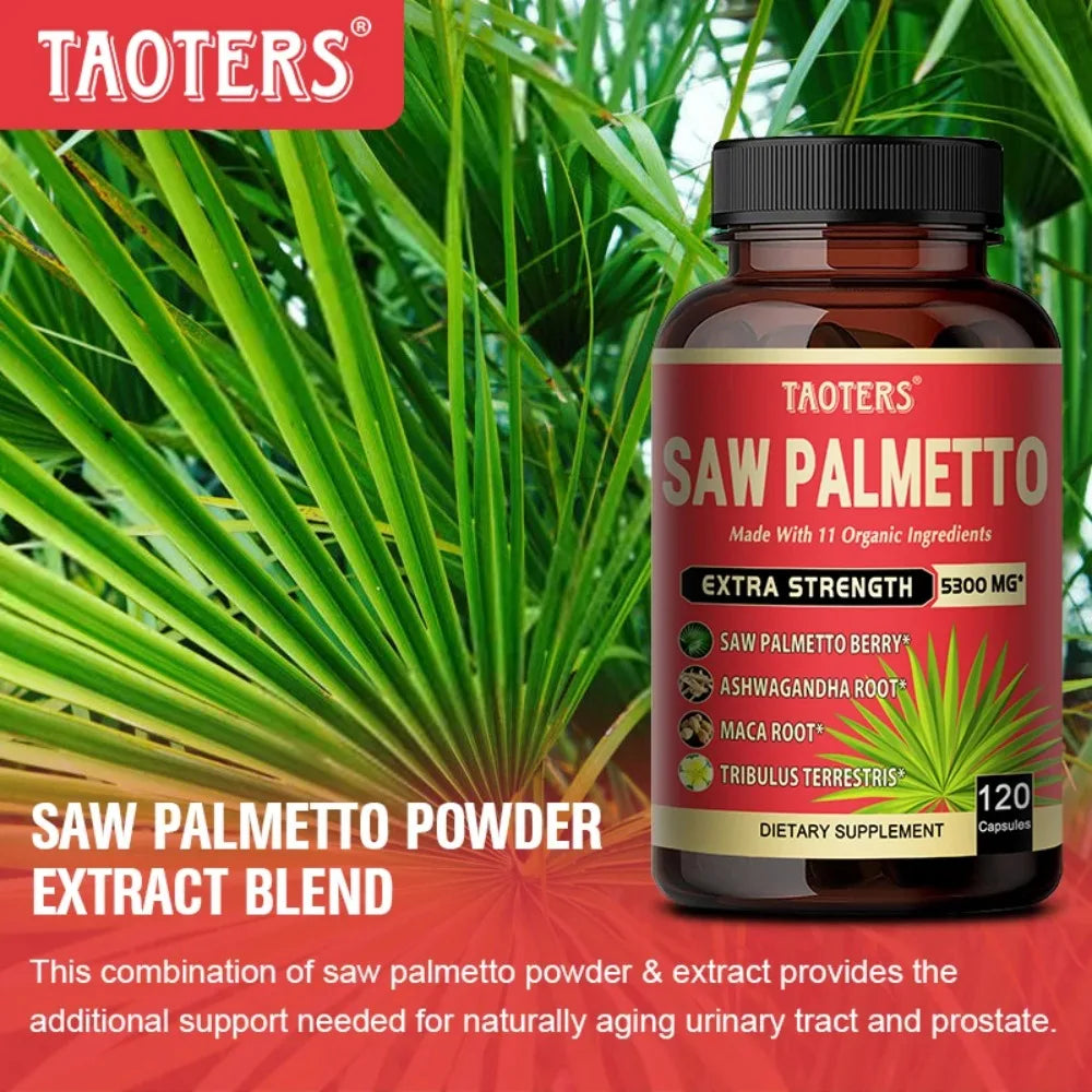 Saw Palmetto Ashwagandha Turmeric Capsules | STRESSXCEL Herbal Supplement Capsules Qst