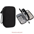 Portable Travel Electronics Organizer Bag – Multi-Layer Nylon Electronics Organizer Bag Qme 19X11X5.5CM Black