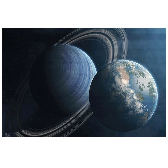 Solar System Space Canvas Wall Art Poster – HD Print Décor
