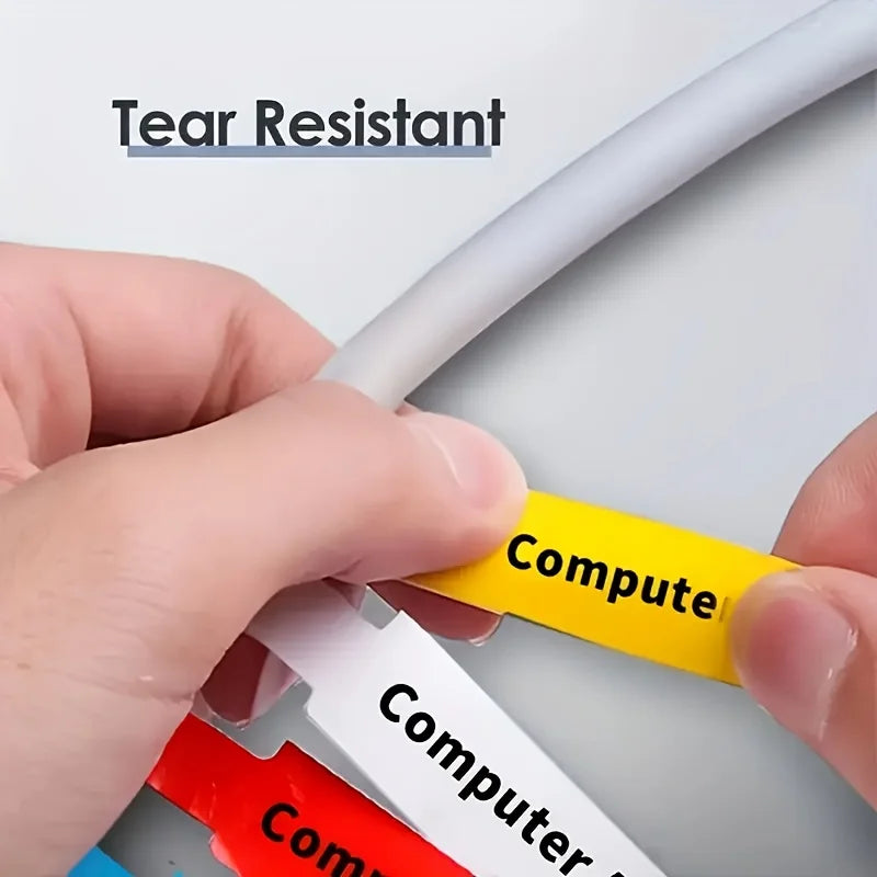 180-Color A4 Printable Wire Self-Adhesive Cable Labels – 180 Pack Cable Labels Qme