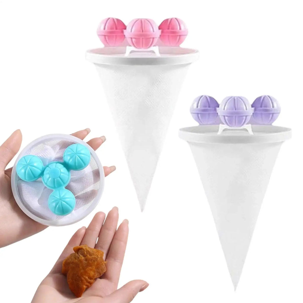Washer Lint Catcher Mesh Filter Bag – Reusable Floating Trap Laundry Lint Filter Qme