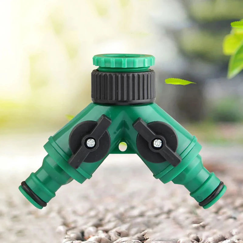 Y-Type 2-Way Garden Hose Splitter Valve – 3/4" Thread Garden Hose Splitter Qst