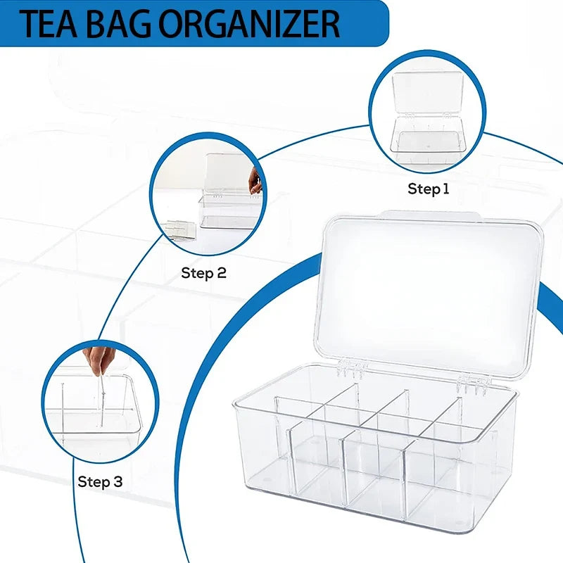 Clear Compartment Coffee Pod Organizer & Display Box | PVC Coffee Pod Organizer Qme