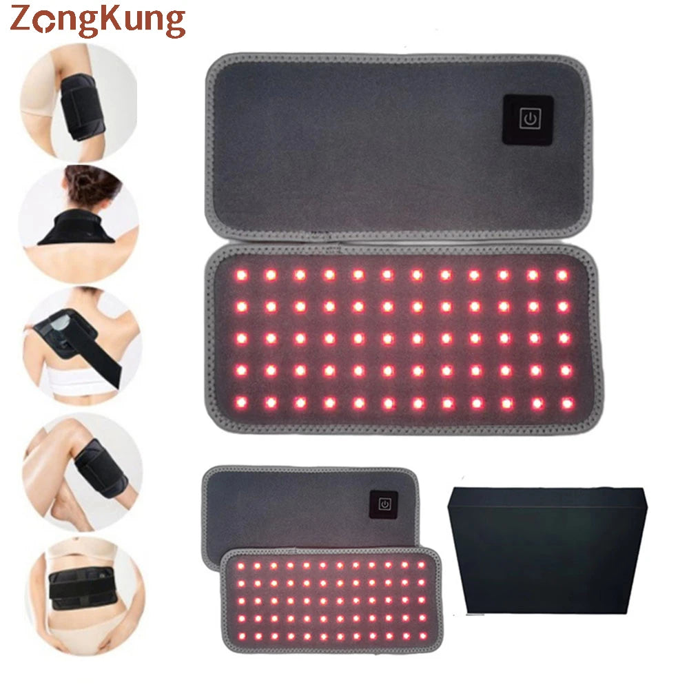 ZONGKUNG Red Light Therapy Belt 660nm 850nm – Neck Waist Knee Red Light Therapy Belt Qst